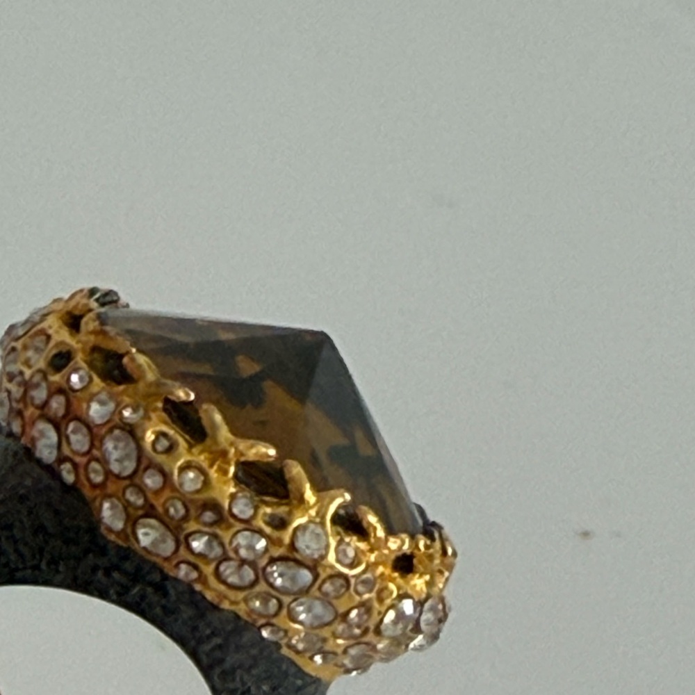 Alexis Bittar Cocktail Ring Labradorite & Swarovski Crystals - Picture 7 of 8
